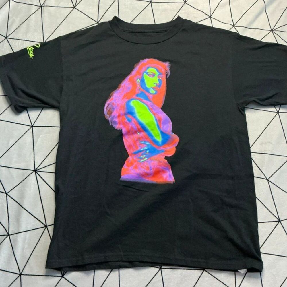 Selena Quintanilla Tee XL neon portrait print black official merch tee